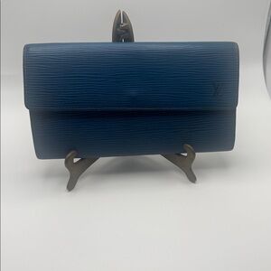 Louis Vuitton Porte-Tresor Epi leather in Toledo blue, fair condition